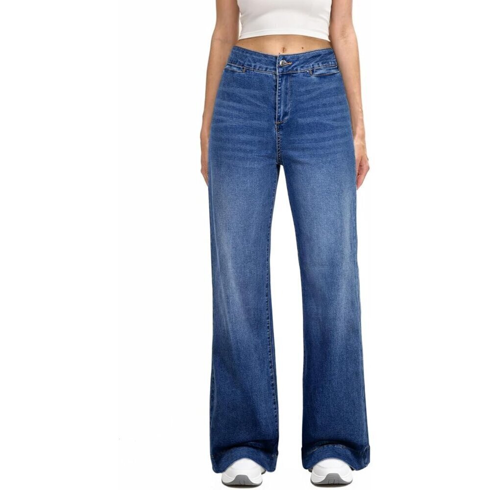 Women's Wide Leg Jeans High Waisted Loose Fit Denim Pants Casual Comfortable